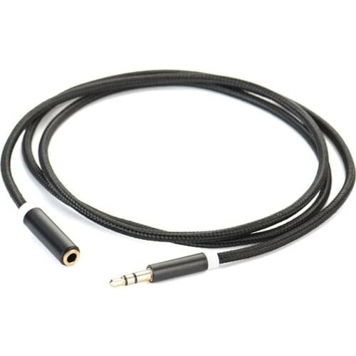 Audio Cable Nylon Braided Audio Cable 3.5mm Jack Male To Female Headphone Audio Extension Cord 1/8 Trs Jack To AUX Cord 1M