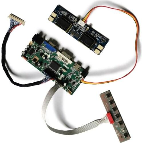 For L170E3/M170EN04/M170EN05/M170EN06 VGA+DVI 30-Pin LVDS 4CCFL screen 1280*1024 M.NT68676 display controller board DIY kit