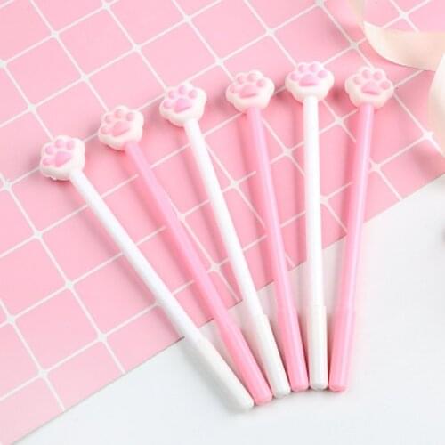 1 Pcs Cute Cat Claw Gel Pens Young Girl Soft and Neutral Pen Chalk Tender Student Black Signature Pen Stationary School Supplies
