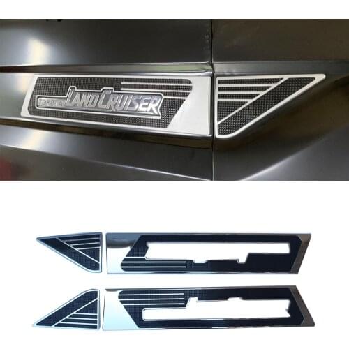 Chrome Side Emblem Sticker Trim For Toyota Land Cruiser LC70 71 76 77 79 FJ70 FJ79 Accessories