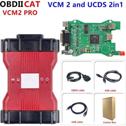 New Red VCM2 VCMII Multi-Language Professional VCM II IDS V101 V98 Diagnostic Tool VCM 2 Scanner for FRD & M-azda
