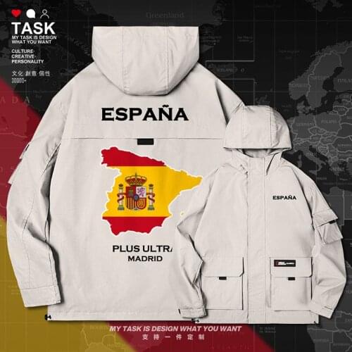 Spain Espana ESP men jacket hooded map nation flag windbreaker clothing coat for men chaquetas hombre printed clothes autumn