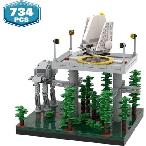 Space Wars Imperial Military Empire Base Battle Robot Walker Action Figure Imperial Shuttle Spaceship Building Blocks Kid Toys