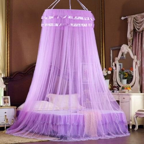 Fashion Princess Bed Canopy Curtain Netting Hung Dome Circular Round Mosquito Net House Bedding