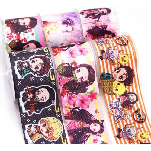 Cartoon Grosgrain/Satin Ribbon Cartoons Printed Ribbon For Crafts Decoration Bow 10Yards 48980