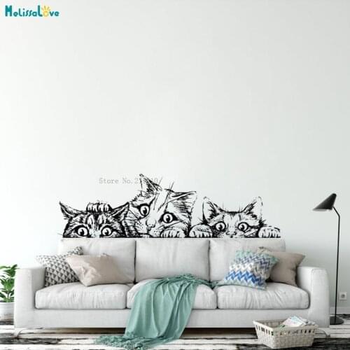 Cat Lover Pet Wall Stickers Home Decor Shop Grooming Salon Art Decals Self-adhesive Murals Vinyl YT5588