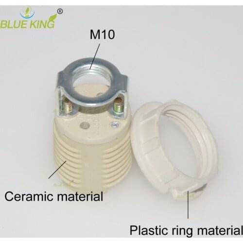 5PCS G9 ceramic lamp bases white color lamp socket, ceramic G9 lamp holder with m10 bracket