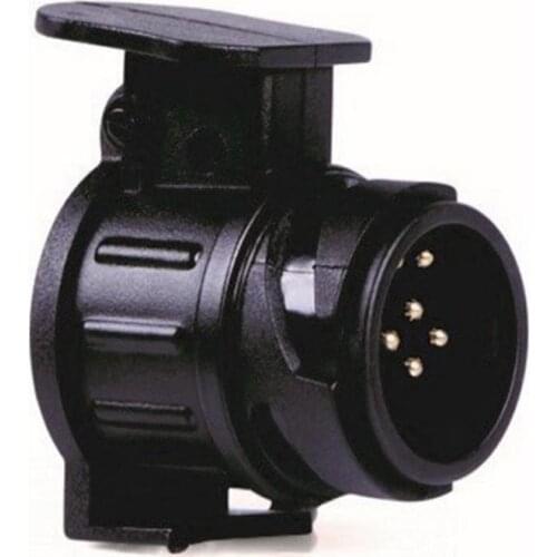 Pc Car Trailer Truck 7 Pin Plug Adapter Converter Tow Bar Socket Black For Commercial Vehicle Trailer RV Sedan Ship superbly