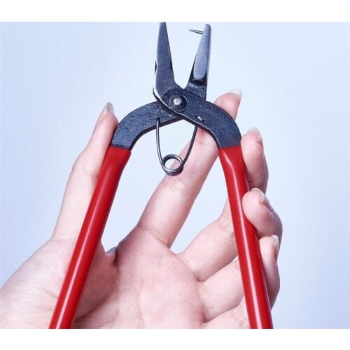 Pandahall 1 Pliers Tools , Red Hole Punch Pliers for Jewelry DIY Making, 155x85x11mm, Pin: 1mm F70