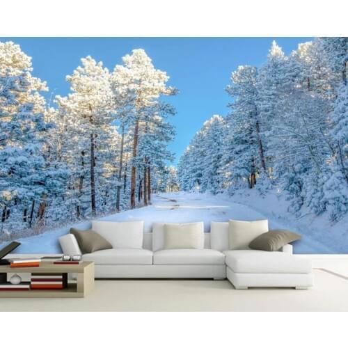 Custom 3D Wallpaper Walls HD snow scene 3 d Wallpaper For Walls Any room Background Photo 3d Wallpaper Abstract