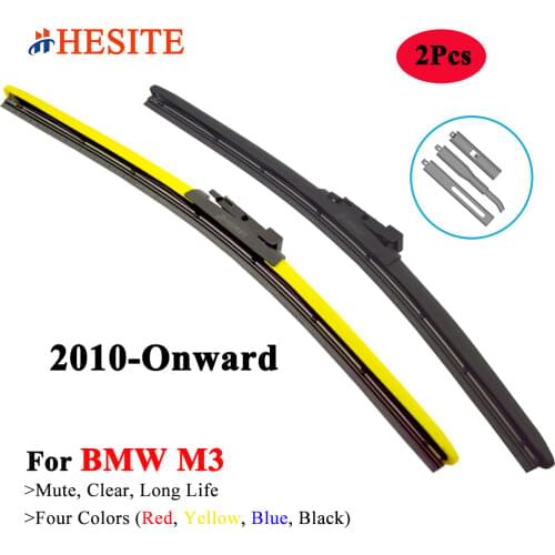 HESITE Color Windshield Wiper Blades For BMW M3 M340I F80 E30 E36 E46 E90 E92 M4 Sedan Car Model Accessories 2013 2015 2016 2021