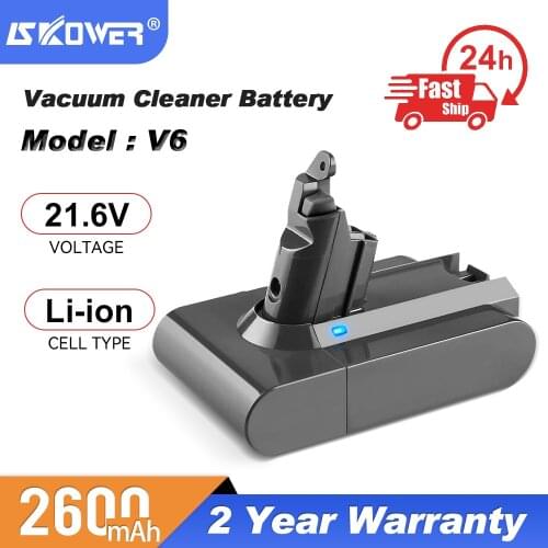 Skower 21.6V Vacuum Cleaner Battery For Dyson V6 V7 V8 Li-ion Replacement Bateria DC58 DC62 SV03 SV07 SV09 V7 V8 Vacuum Cleaner