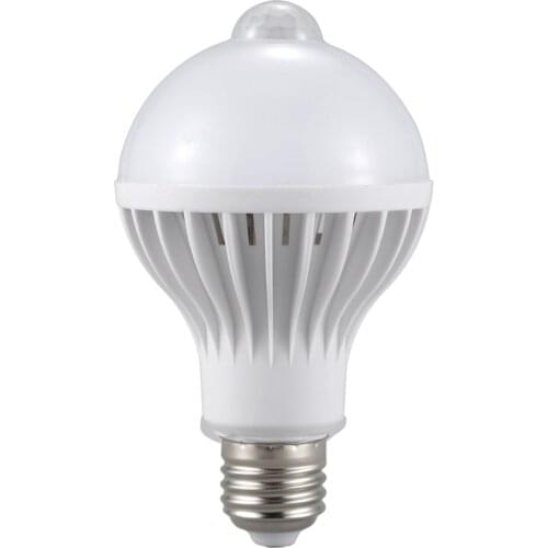 E27 Led Bulb Light Motion Sensor Light LED PIR Motion Sensor Lamp Globe Bulb Light Lamp, 5W