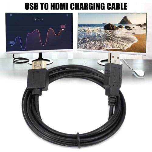 Laptop USB Power Cable To HDMI Male To Male Charger Charging Cable Splitter Adapter For Smart Device