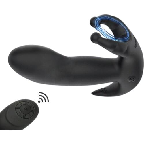 Prostate Massager Dildo Vibrator for Men Women Silicone Wireless Remote Powerful Motors Anal Plugs Sex Toys for Adult