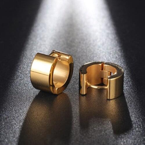 Beiliwol Small Hoop Earrings for Women 316L Stainless Steel Gold-Color Earings Fashion Jewelry Wedding Party Brinco Not Allergic