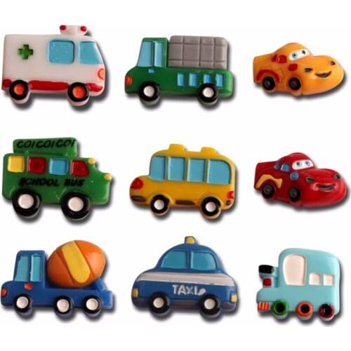 10Pcs Mixed Resin Transportation Decoration Crafts Kawaii Cute Flatback Cabochon Embellishments For Scrapbooking DIY Accessories