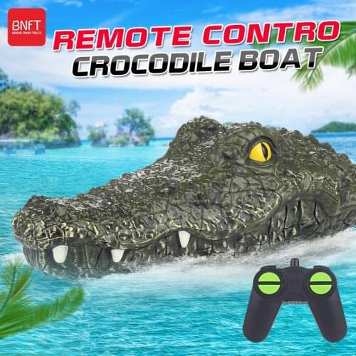 2.4G RC Four Way Crocodile Boat Long Endurance 20minutes Outdoor Swimming Pool In Summer Childrens Remote Control Toys