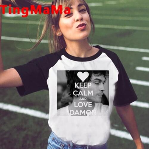 2021 New Summer Tops The Vampire Diaries T Shirt Women Kawaii Femme Girl Ulzzang Casual T-shirt Funny 90s Unisex Tshirt Female