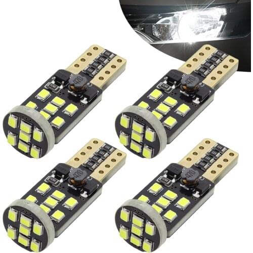 4pcs AC/DC 9-36V T10 W5W LED Bulb 194 168 Canbus No error White Light For Car Interior Dome License Plate Light Lamp