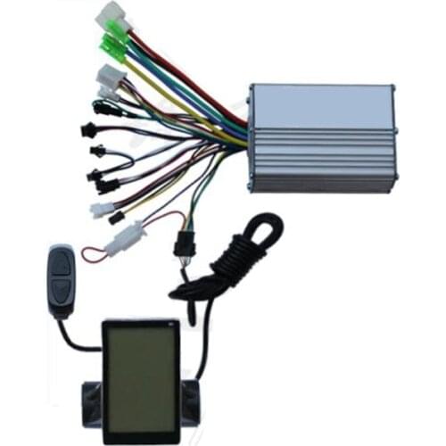 Electric Scooter Accessories 400W/450W 24V/36V/48V/60V Brushless Controller with LCD Display for Hub Motor