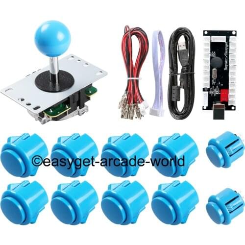 Arcade Control Panel China Sawna Joystick + 10 x Push Button + USB Encoder Board To Raspberry Pi Retropie 3 Model B Project DIY