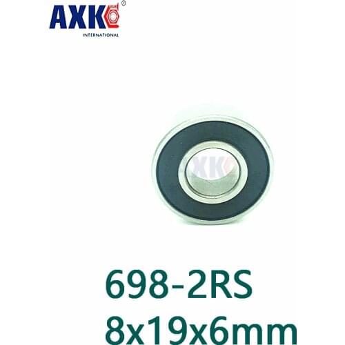 Axk 698-2rs Bearing Abec-1 10pcs 8x19x6 Mm Miniature 698rs Ball Bearings 619/8rs Z2v1 698 2rs