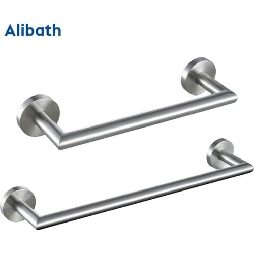 Brushed Steel Towel Holder Rack Hanger Shelf Rail Stand Bar Rod Hanging For Towel Bathroom Kitchen Accessories Wall Mounted