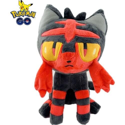 Anime Cartoon Pokemon 28cm Litten Plush Doll Room Decoration Plush Toy Kawaii Kids Christmas Gifts Toys
