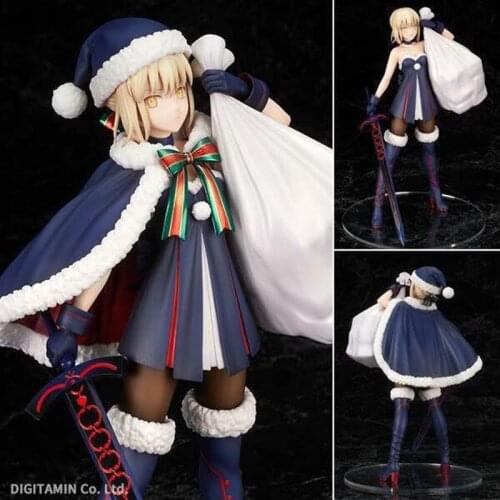 Version PVC Action Figure Collection Model Toys Soldier Finished Product 1/60 Japan Anime Fate Grand Order Saber Christmas 23cm
