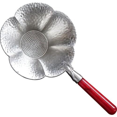 Tin tea filtration with jade porcelain handle filter net for tea leaves tea accessories