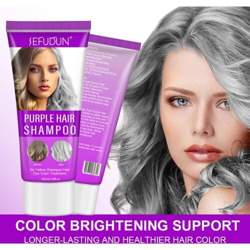 Purple Shampoo For Blonde Hair Eliminates Brassy Yellow Tones And Without Damaging Hair Silver Bleached Highlighted Hair Unisex