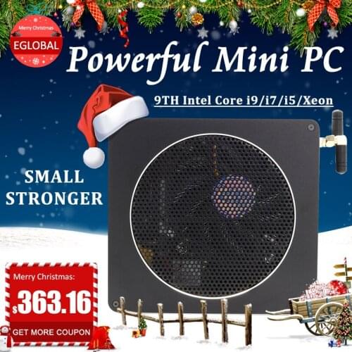 Intel core I9-9880H 8core 16Threads Gaming Mini PC 64GB DDR4 Windows 10 pro 9th I5/I7/XEON 4K webcam computer M.2 NVME SSD