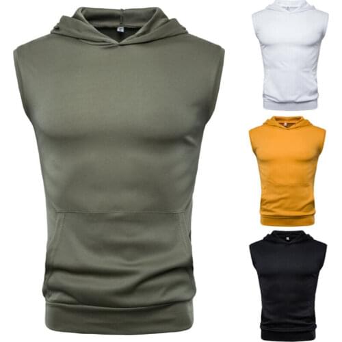 Mens Muscle Tank Top Gym Workout Casual Solid Sleeveless Vest Fitness Vest Masculina Tops Mens Clothing S-3XL