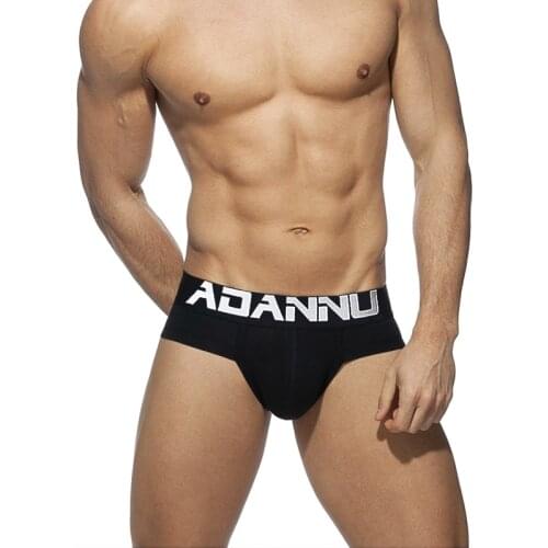 New Men Briefs Sexy Ropa Interior Solid Cueca Men Underwear Brief U Convex Breathable Cotton Underpants Low Waist Plus Size