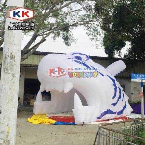 High School inflatable football helmet tunnel for football games advertising tent inflatable tiger arch