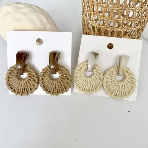 New Big Circle Weave Indian Dangle Drop Earrings for Women Wholesale