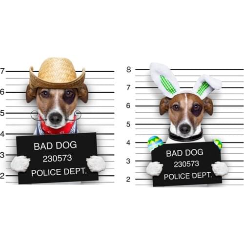 Naughty Jack Russell Terrier Dog Motorcycle Car Sticker Fashion Bicycle Decal Skateboard Graffiti Snowboard Luggage