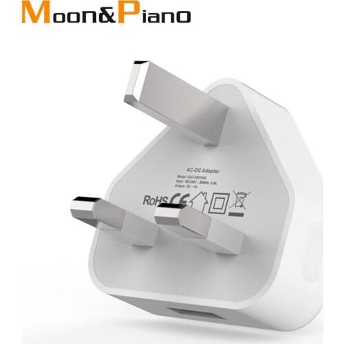 Universal 5V1A UK Plug Adapter Travel Lightweight Portable Electrical Socket AC Power 3 Pin Stable Wall Charge Outlet Converter