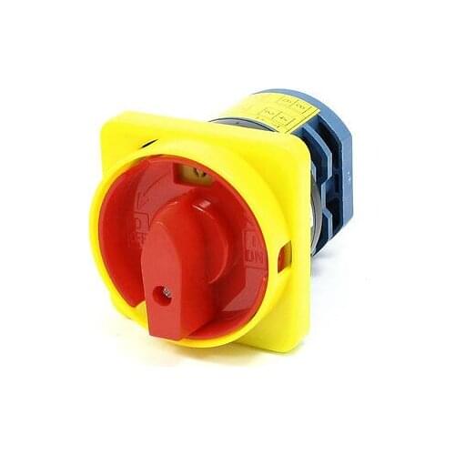ON-OFF 2 Position Locking Cam Combination Changeover Switch AC 660V 20A