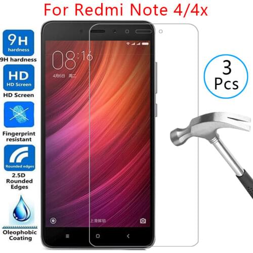 Tempered glass screen protector for xiaomi redmi note 4x 4 x case cover on note4 note4x not x4 not4 not4x protective phone coque