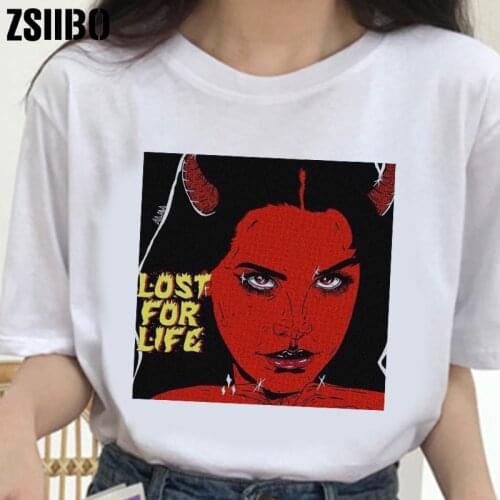 Women Tshirt clothes tee tops T-Shirt Sleeve Punk sexy girl T-Shirt Female clothing vintage vegan jersey T Shirt Harajuku shirt