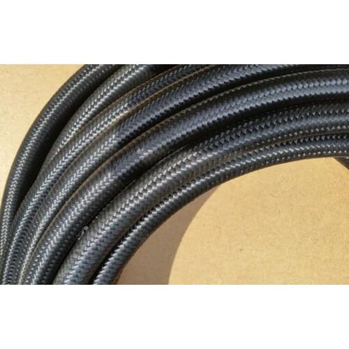 1 meter -6an an6 an-6 9/16-18unf black nylon braided fuel hose fitting for transmission oil cooler kits