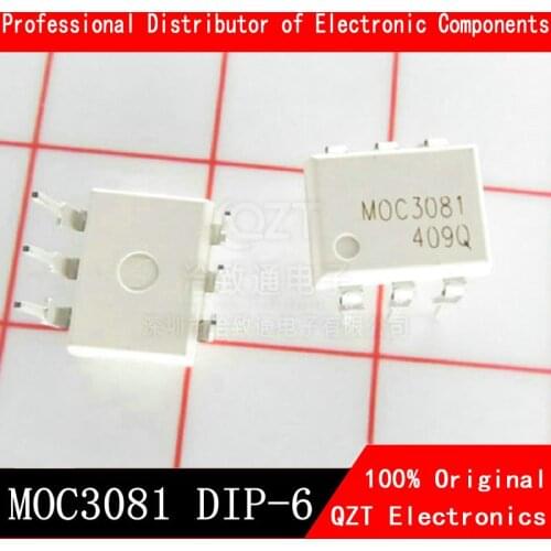 10PCS/LOT MOC3081 DIP6 DIP Photoelectric Coupler Optocoupler DIP-6 new and original IC