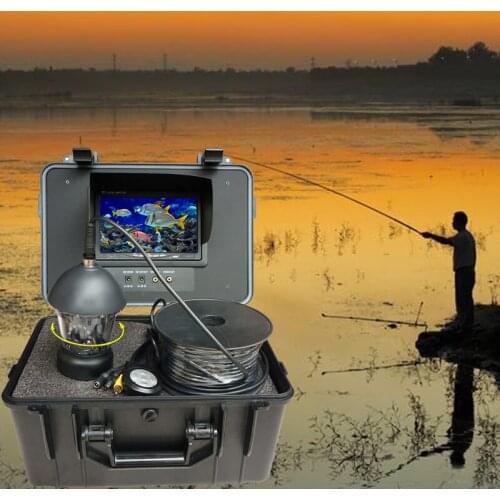 12V 7in 12LED Wide Angle 360 Degreen Rotation Camera Head IP68 Waterproof Underwater Fishing Camera