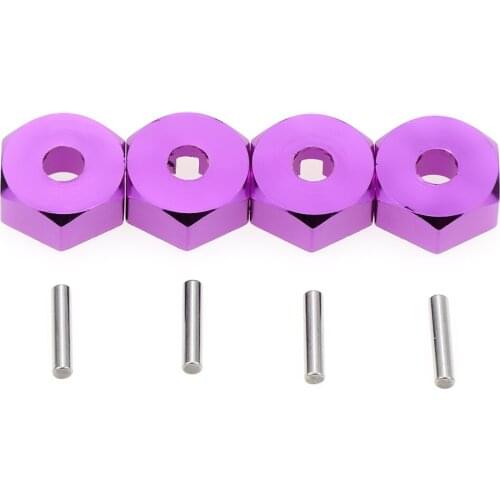 Aluminum Wheel Hex Hubs 12mm Drive Adapter 5mm Thickness With Pins 2x10 mm For 1/10 Traxxas slash RC Car Upgrade Accessories