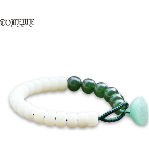 Tibetan Lotus Beads Bracelet Tibetan Seeds Beaded Mala Bracelet Strand Bracelet Lady Jewelry Gift