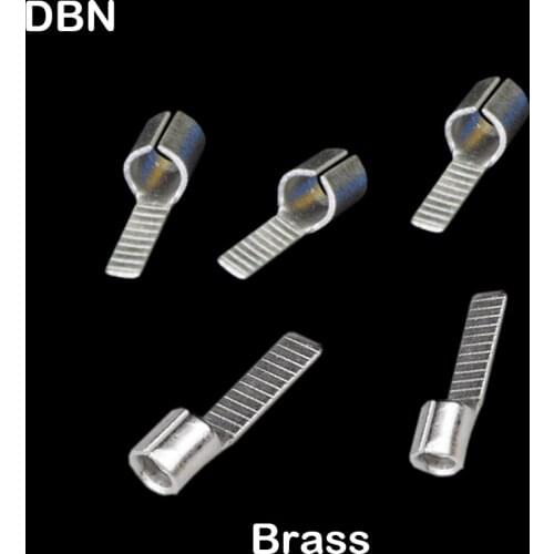 DBN1.25-10 DBN1.25-14 DBN1.25-18 Brass Non-Insulating Naked Chip shaped Flat Blade Wire Splice Lug Connector Crimp Terminal