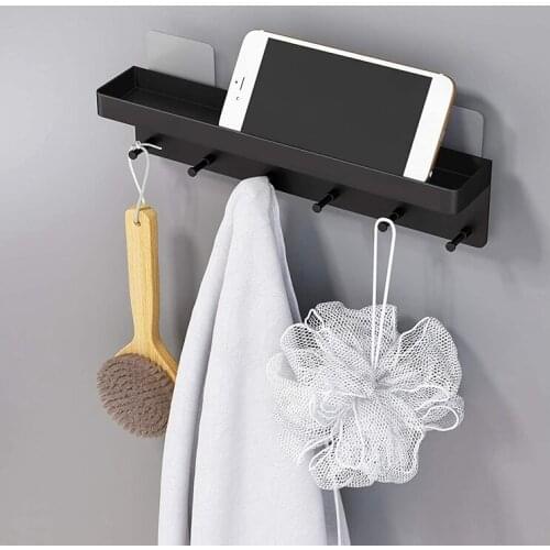 Key Rack Organiser With 6 Hooks And Self-Adhesive Stainless Steel Shelf, Letter Tray, Wall Organiser