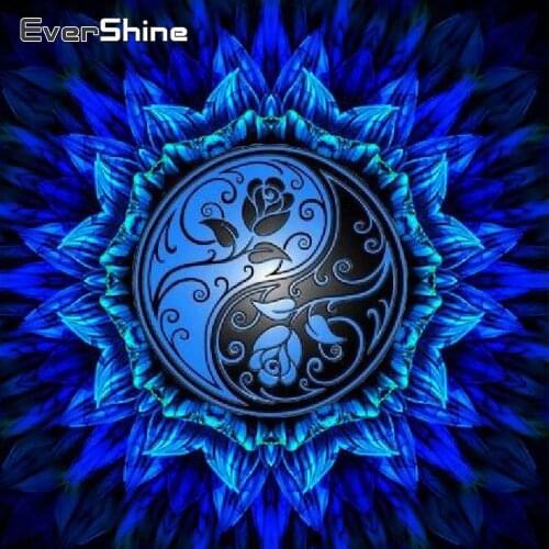 EverShine 5D DIY Diamond Painting Scenic Full Square Diamond Embroidery Tai Chi Mosaic Picture Of Rhinestones Rose Wall Art